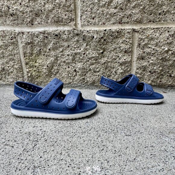 Native Chase Sugarlite Sandals Kids 12 Blue Adjustable Lightweight Summer Shoes - Picture 2 of 11